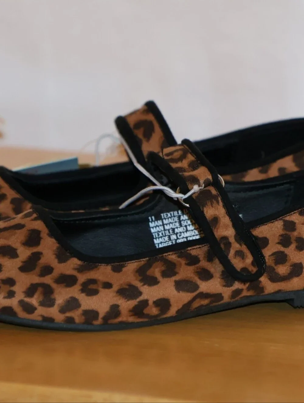Cat & Jack Leopard Print Toddler Addy Ballet Flats.